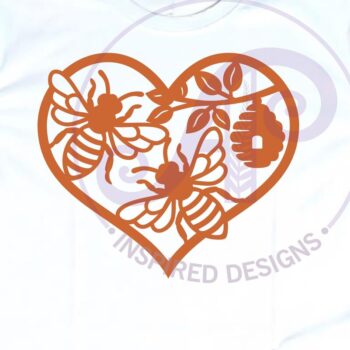 Intra απο ξύλο plywood 3mm-4mm πάχος Επιτοίχια επιγραφή με θέμα τη μέλισσα, . Δίασταση 11x11 cm INTRAFABR-124357514 - Image 3