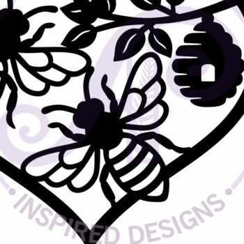 Intra απο ξύλο plywood 3mm-4mm πάχος Επιτοίχια επιγραφή με θέμα τη μέλισσα, . Δίασταση 11x11 cm INTRAFABR-124357514 - Image 4