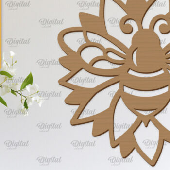 Intra απο ξύλο plywood 3mm-4mm πάχος κοπής με λέιζερ διακόσμηση τοίχου Bee Δίασταση 30x20 cm INTRAFABR-103399540 - Image 7