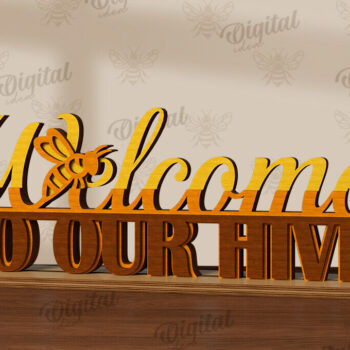 Intra απο ξύλο plywood 3mm-4mm πάχος Bee Word Stands Δέσμη κοπής με λέιζερ Δίασταση 30x20 cm INTRAFABR-122955577 - Image 10