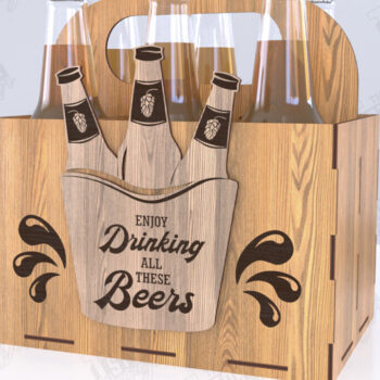 Intra απο ξύλο plywood 3mm-4mm πάχος θήκης μπύρας | Καλάθι μπύρας |CNC Δίασταση 15x15 cm INTRAFABR-119722564 - Image 1