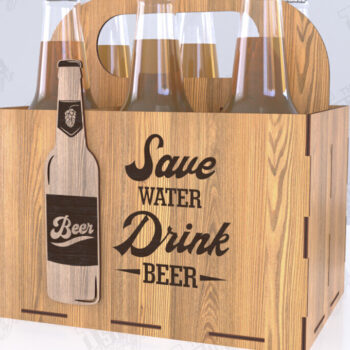 Intra απο ξύλο plywood 3mm-4mm πάχος θήκης μπύρας | Καλάθι μπύρας |CNC Δίασταση 15x15 cm INTRAFABR-119722567 - Image 1