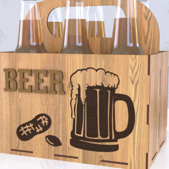 Intra απο ξύλο plywood 3mm-4mm πάχος θήκης μπύρας | Καλάθι μπύρας |CNC Δίασταση 15x15 cm INTRAFABR-119722575 - Image 1