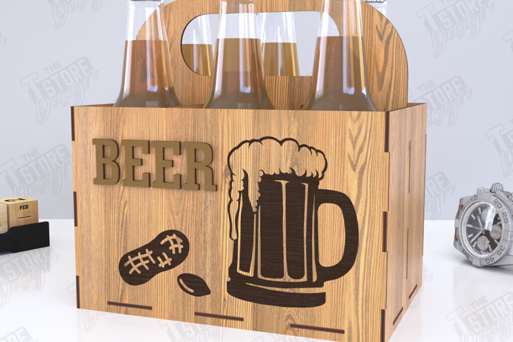 Intra απο ξύλο plywood 3mm-4mm πάχος θήκης μπύρας | Καλάθι μπύρας |CNC Δίασταση 15x15 cm INTRAFABR-119722575