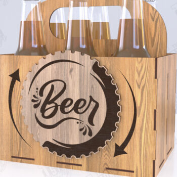 Intra απο ξύλο plywood 3mm-4mm πάχος θήκης μπύρας | Καλάθι μπύρας |CNC Δίασταση 15x15 cm INTRAFABR-119722561 - Image 1