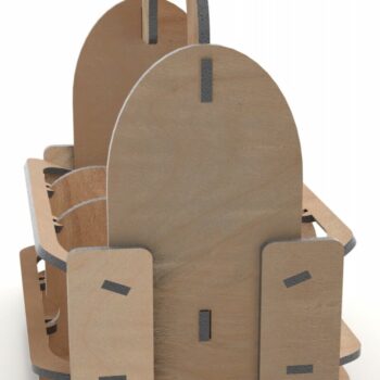 Intra απο ξύλο plywood 3mm-4mm πάχος Cut  Rack Beer Rack Δίασταση 15x15 cm INTRAFABR-113817603 - Image 3