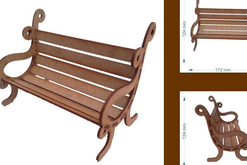 Intra απο ξύλο plywood 3mm-4mm πάχος Πάγκος - Δίασταση 15x15 cm INTRAFABR-4072363