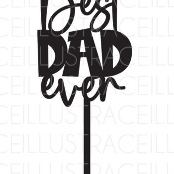 Intra απο ξύλο plywood 3mm-4mm πάχος Το καλύτερο Dad Ever Cake Topper Δίασταση 30x20 cm INTRAFABR-64478513 - Image 1