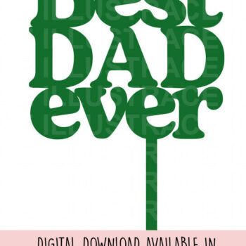 Intra απο ξύλο plywood 3mm-4mm πάχος Το καλύτερο πρότυπο Dad Ever Cake Topper Δίασταση 30x20 cm INTRAFABR-98261090 - Image 3