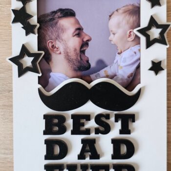 Intra απο ξύλο plywood 3mm-4mm πάχος Το καλύτερο Dad Ever Photo Frame | του πατέρα Δίασταση 4x4 cm INTRAFABR-118834647 - Image 6