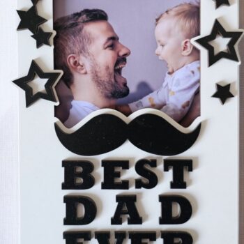 Intra απο ξύλο plywood 3mm-4mm πάχος Το καλύτερο Dad Ever Photo Frame | του πατέρα Δίασταση 4x4 cm INTRAFABR-118834647 - Image 8