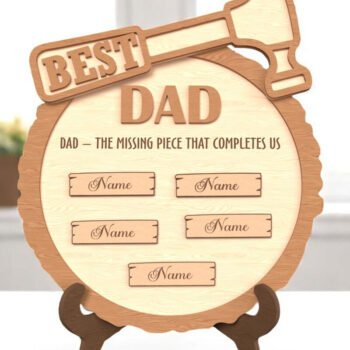 Intra απο ξύλο plywood 3mm-4mm πάχος Το καλύτερο σήμα Dad Hammer με ονόματα Δίασταση 30x20 cm INTRAFABR-121915292 - Image 2