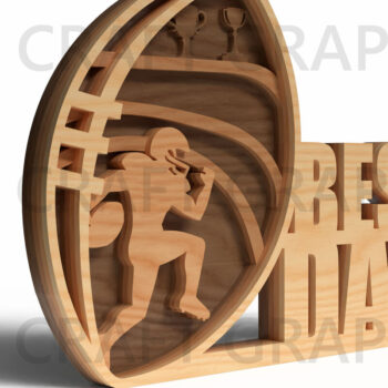 Intra απο ξύλο plywood 3mm-4mm πάχος Best Dad Trophy Δίασταση 30x20 cm INTRAFABR-122015639 - Image 2