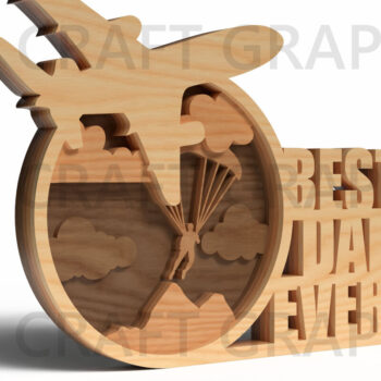 Intra απο ξύλο plywood 3mm-4mm πάχος Best Dad Trophy Δίασταση 30x20 cm INTRAFABR-122015639 - Image 3