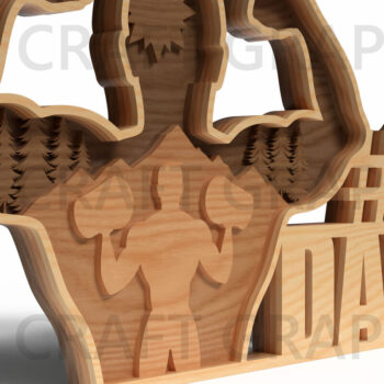 Intra απο ξύλο plywood 3mm-4mm πάχος Best Dad Trophy Δίασταση 30x20 cm INTRAFABR-122015639 - Image 4