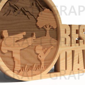 Intra απο ξύλο plywood 3mm-4mm πάχος Best Dad Trophy Δίασταση 30x20 cm INTRAFABR-122015639 - Image 11