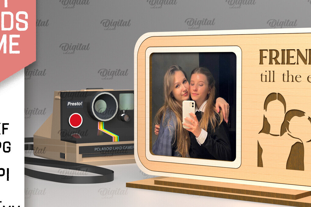 Intra απο ξύλο plywood 3mm-4mm πάχος Best Friends Κορνίζα φωτογραφιών Δίασταση 20x30 cm INTRAFABR-97711344