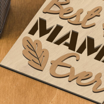 Intra απο ξύλο plywood 3mm-4mm πάχος Το καλύτερο διακοσμητικόMAMA ποτέ Δίασταση 30x20 cm INTRAFABR-97050347 - Image 3