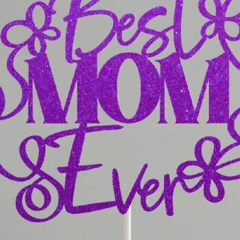 Intra απο ξύλο plywood 3mm-4mm πάχος Το καλύτερο Mom Ever Cake Topper Δίασταση 15x15 cm INTRAFABR-121519454 - Image 1