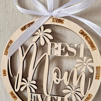 Intra απο ξύλο plywood 3mm-4mm πάχος Καλύτερο στολίδι μαμάς | Mother Δίασταση 6x6 cm INTRAFABR-118833512 - Image 5
