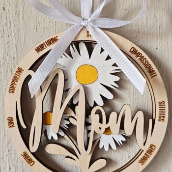 Intra απο ξύλο plywood 3mm-4mm πάχος Καλύτερο στολίδι μαμάς | Mother Δίασταση 6x6 cm INTRAFABR-118833257 - Image 3