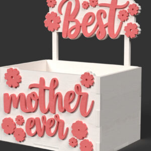Intra απο ξύλο plywood 3mm-4mm πάχος Το καλύτερο Mother Ever Gift Box Δίασταση 10x10 cm INTRAFABR-119662469