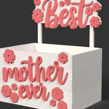 Intra απο ξύλο plywood 3mm-4mm πάχος Το καλύτερο Mother Ever Gift Box Δίασταση 10x10 cm INTRAFABR-119662469 - Image 1