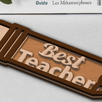 Intra απο ξύλο plywood 3mm-4mm πάχος Πρότυπο μολυβιού Best Teacher Decor Δίασταση 30x20 cm INTRAFABR-94489687 - Image 3