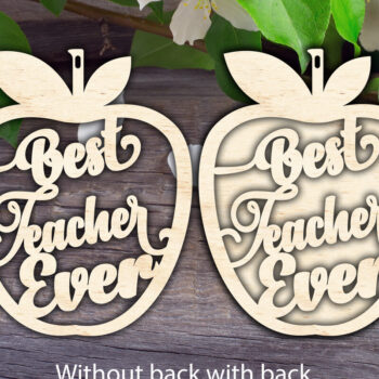 Intra απο ξύλο plywood 3mm-4mm πάχος Ο καλύτερος δάσκαλος της Apple Δίασταση 15x15 cm INTRAFABR-65759307 - Image 1