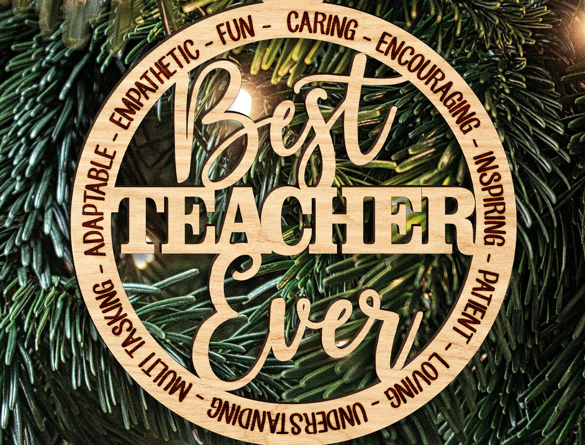 Intra απο ξύλο plywood 3mm-4mm πάχος Καλύτερο Στολίδι Δάσκαλου Ποτέ Δίασταση 3x3 cm INTRAFABR-123189756