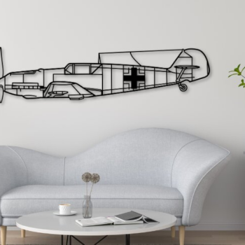 Intra απο ξύλο plywood 3mm-4mm πάχος BF109 Aircraft Silhouette, Aviation Δίασταση 15x15 cm INTRAFABR-110397796 - Image 1