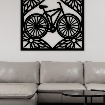 Intra απο ξύλο plywood 3mm-4mm πάχος κοπής με λέιζερ μεταλλικού τοίχου ποδηλάτου Δίασταση 40x40 cm INTRAFABR-100418926 - Image 2