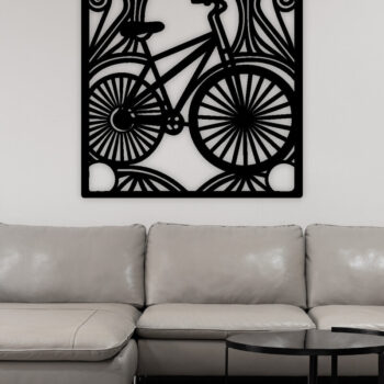 Intra απο ξύλο plywood 3mm-4mm πάχος κοπής με λέιζερ μεταλλικού τοίχου ποδηλάτου Δίασταση 40x40 cm INTRAFABR-100419059 - Image 2