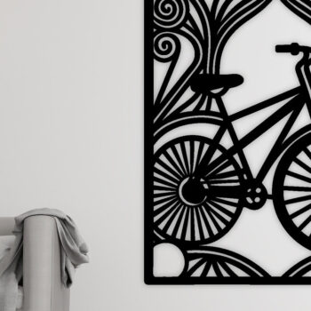 Intra απο ξύλο plywood 3mm-4mm πάχος κοπής με λέιζερ μεταλλικού τοίχου ποδηλάτου Δίασταση 40x40 cm INTRAFABR-100419059 - Image 3