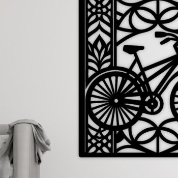 Intra απο ξύλο plywood 3mm-4mm πάχος κοπής με λέιζερ μεταλλικού τοίχου ποδηλάτου Δίασταση 40x40 cm INTRAFABR-100419123 - Image 3