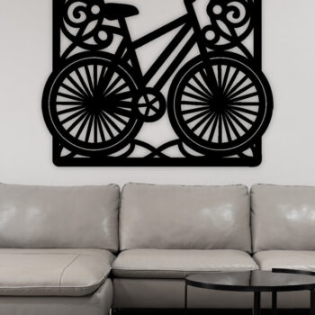 Intra απο ξύλο plywood 3mm-4mm πάχος κοπής με λέιζερ μεταλλικού τοίχου ποδηλάτου Δίασταση 40x40 cm INTRAFABR-100419270 - Image 2