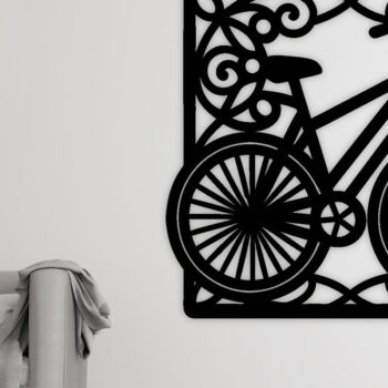 Intra απο ξύλο plywood 3mm-4mm πάχος κοπής με λέιζερ μεταλλικού τοίχου ποδηλάτου Δίασταση 40x40 cm INTRAFABR-100419270 - Image 3