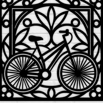 Intra απο ξύλο plywood 3mm-4mm πάχος κοπής με λέιζερ μεταλλικού τοίχου ποδηλάτου Δίασταση 40x40 cm INTRAFABR-100419346 - Image 1