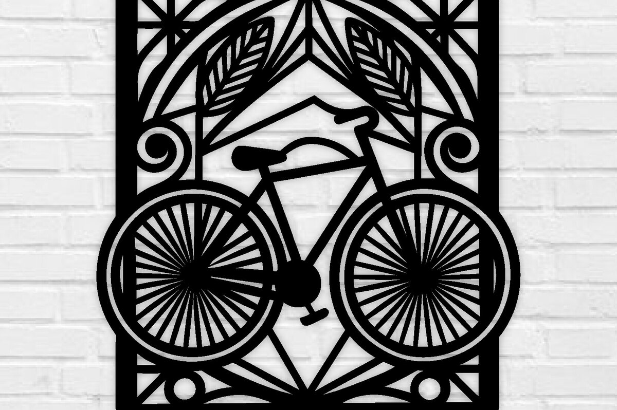 Intra απο ξύλο plywood 3mm-4mm πάχος κοπής με λέιζερ μεταλλικού τοίχου ποδηλάτου Δίασταση 40x40 cm INTRAFABR-100418295