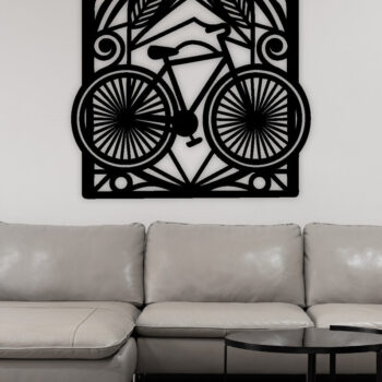 Intra απο ξύλο plywood 3mm-4mm πάχος κοπής με λέιζερ μεταλλικού τοίχου ποδηλάτου Δίασταση 40x40 cm INTRAFABR-100418295 - Image 2