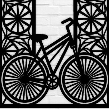 Intra απο ξύλο plywood 3mm-4mm πάχος κοπής με λέιζερ μεταλλικού τοίχου ποδηλάτου Δίασταση 40x40 cm INTRAFABR-100418428 - Image 1