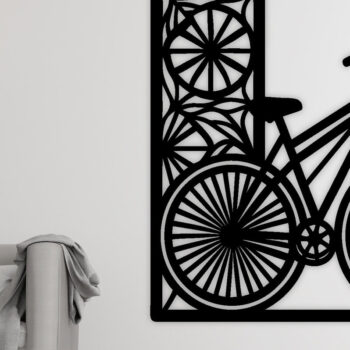 Intra απο ξύλο plywood 3mm-4mm πάχος κοπής με λέιζερ μεταλλικού τοίχου ποδηλάτου Δίασταση 40x40 cm INTRAFABR-100418428 - Image 3