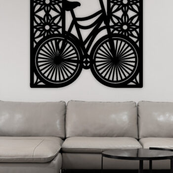 Intra απο ξύλο plywood 3mm-4mm πάχος κοπής με λέιζερ μεταλλικού τοίχου ποδηλάτου Δίασταση 40x40 cm INTRAFABR-100419181 - Image 2