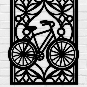 Intra απο ξύλο plywood 3mm-4mm πάχος κοπής με λέιζερ μεταλλικού τοίχου ποδηλάτου Δίασταση 40x40 cm INTRAFABR-100419321 - Image 1