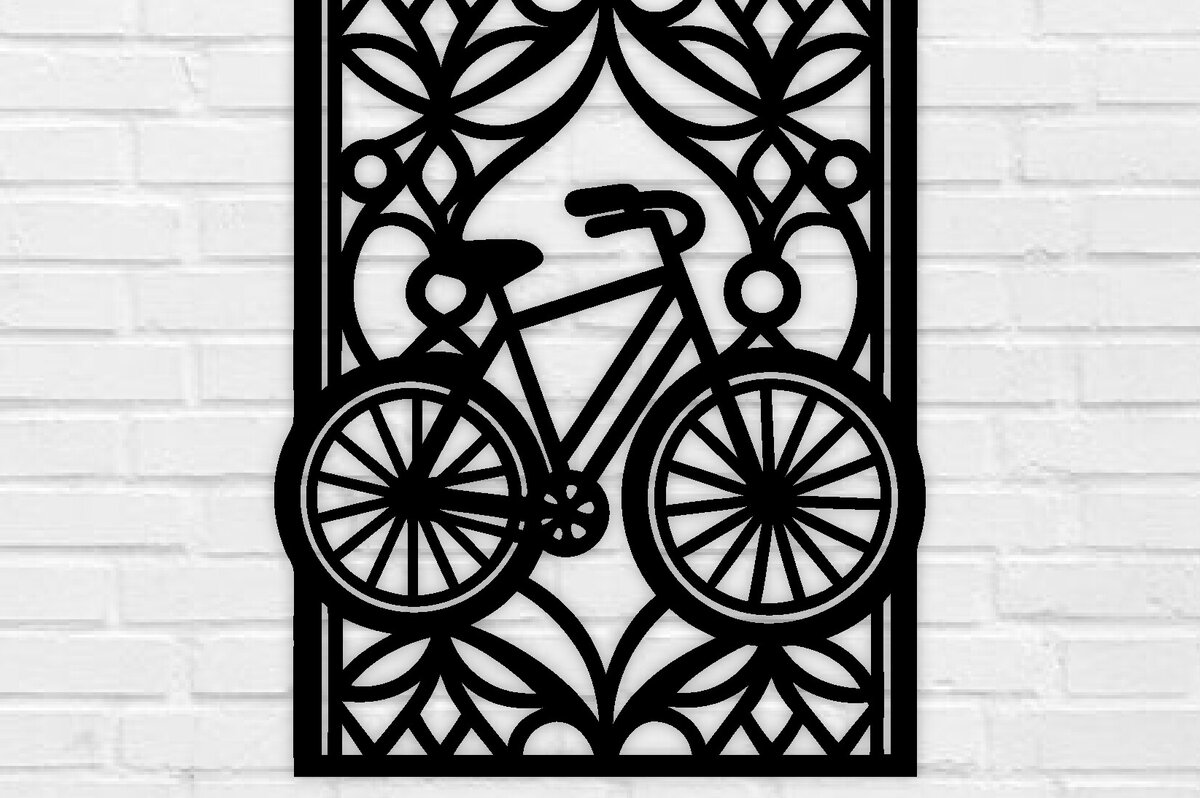 Intra απο ξύλο plywood 3mm-4mm πάχος κοπής με λέιζερ μεταλλικού τοίχου ποδηλάτου Δίασταση 40x40 cm INTRAFABR-100419321