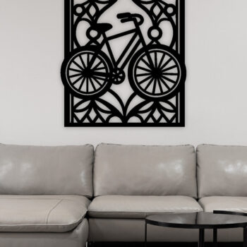 Intra απο ξύλο plywood 3mm-4mm πάχος κοπής με λέιζερ μεταλλικού τοίχου ποδηλάτου Δίασταση 40x40 cm INTRAFABR-100419321 - Image 2