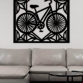 Intra απο ξύλο plywood 3mm-4mm πάχος κοπής με λέιζερ μεταλλικού τοίχου ποδηλάτου Δίασταση 40x40 cm INTRAFABR-100419453 - Image 2