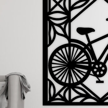 Intra απο ξύλο plywood 3mm-4mm πάχος κοπής με λέιζερ μεταλλικού τοίχου ποδηλάτου Δίασταση 40x40 cm INTRAFABR-100419453 - Image 3