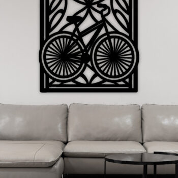 Intra απο ξύλο plywood 3mm-4mm πάχος κοπής με λέιζερ μεταλλικού τοίχου ποδηλάτου Δίασταση 40x40 cm INTRAFABR-100418211 - Image 2