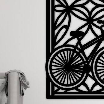 Intra απο ξύλο plywood 3mm-4mm πάχος κοπής με λέιζερ μεταλλικού τοίχου ποδηλάτου Δίασταση 40x40 cm INTRAFABR-100418211 - Image 3